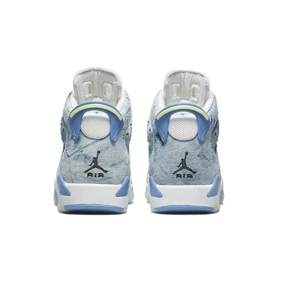 Jordan 6 Retro GS Kids Size 7Y Washed Denim 2022 Basketball Shoes - DM9045-100 - Picture 5 of 6